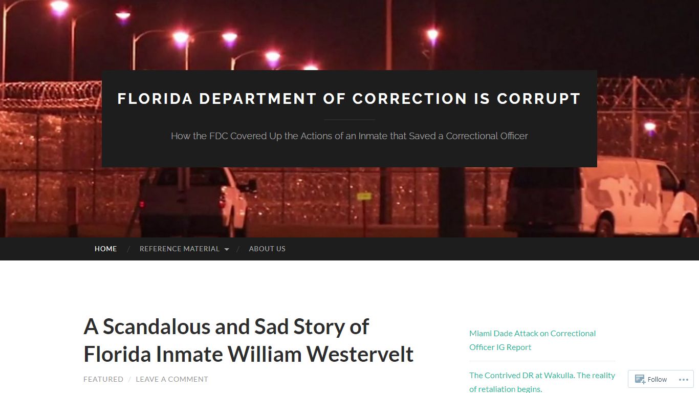 Florida Department of Correction is Corrupt
